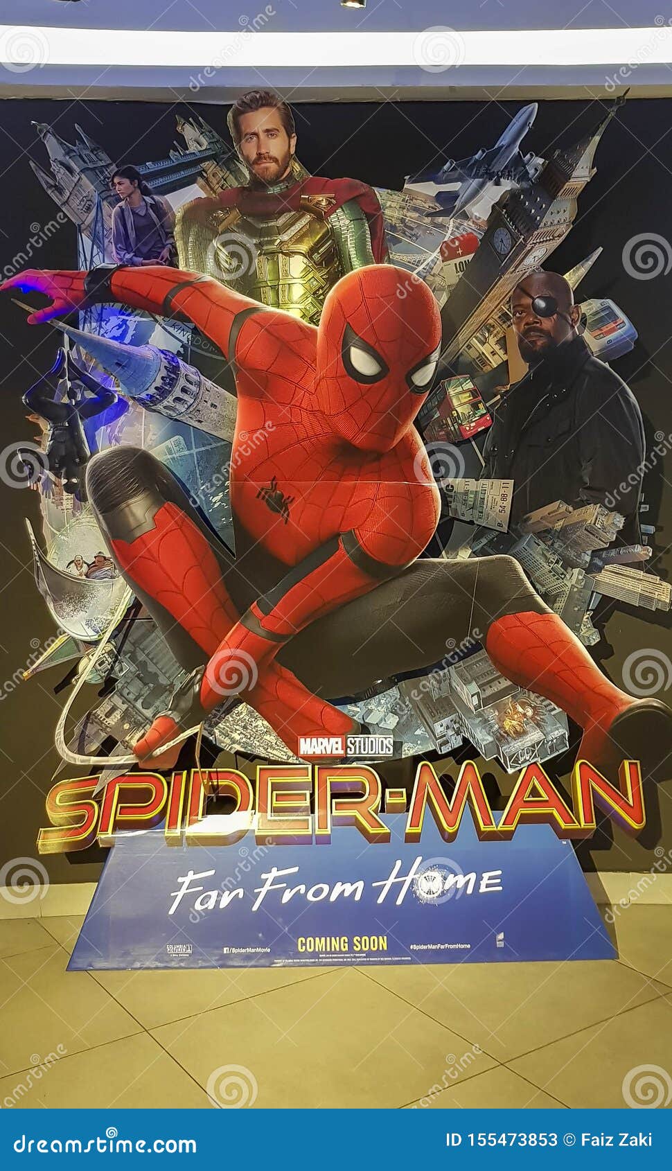 Spider-man Far from Home Movie Poster, this Movie Featuring Spiderman  Versus Mysterio Editorial Stock Photo - Image of captain, cobie: 155473853