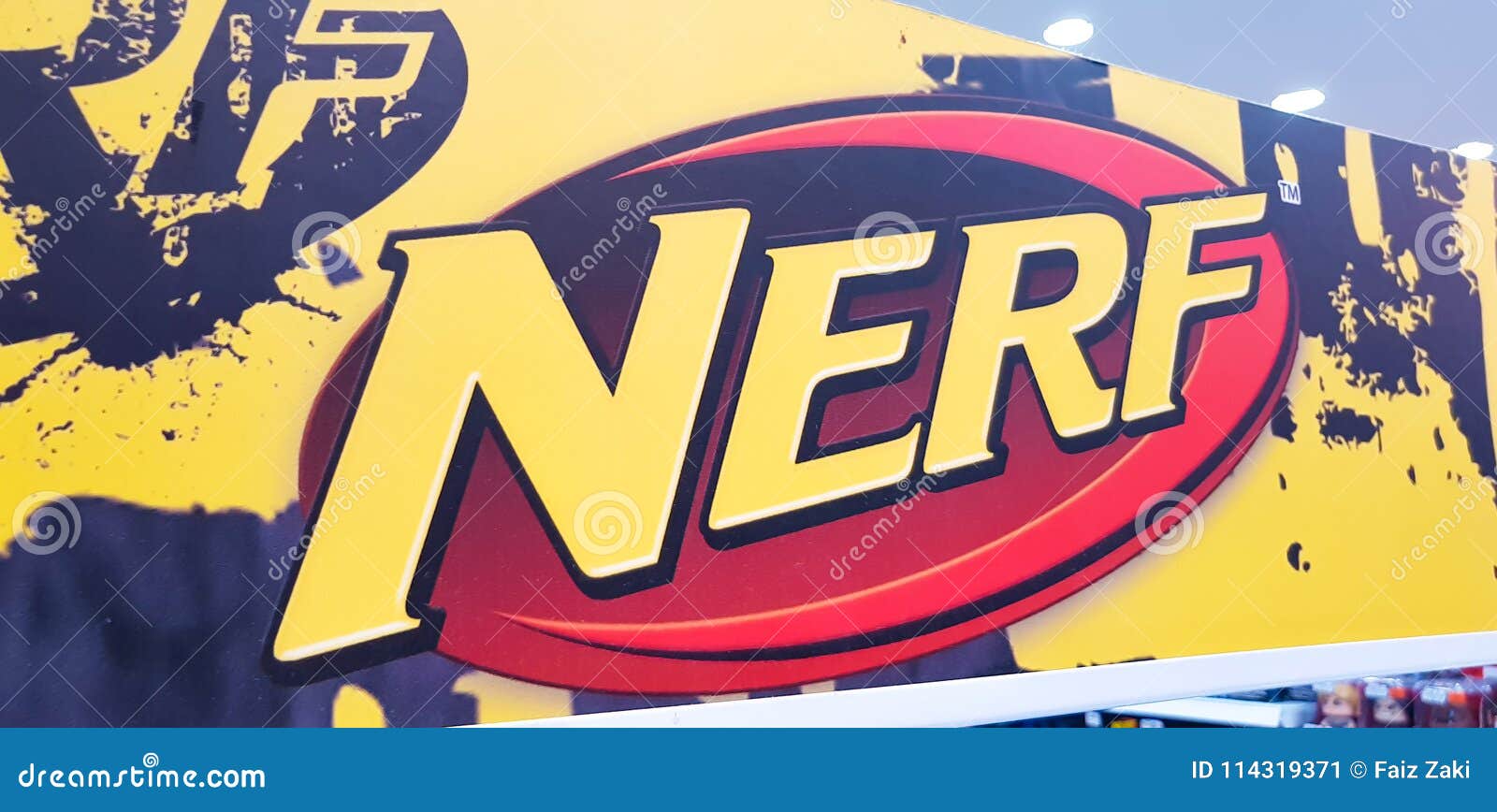 Nerf toys logo editorial photo. Image of games, commercial - 114319371