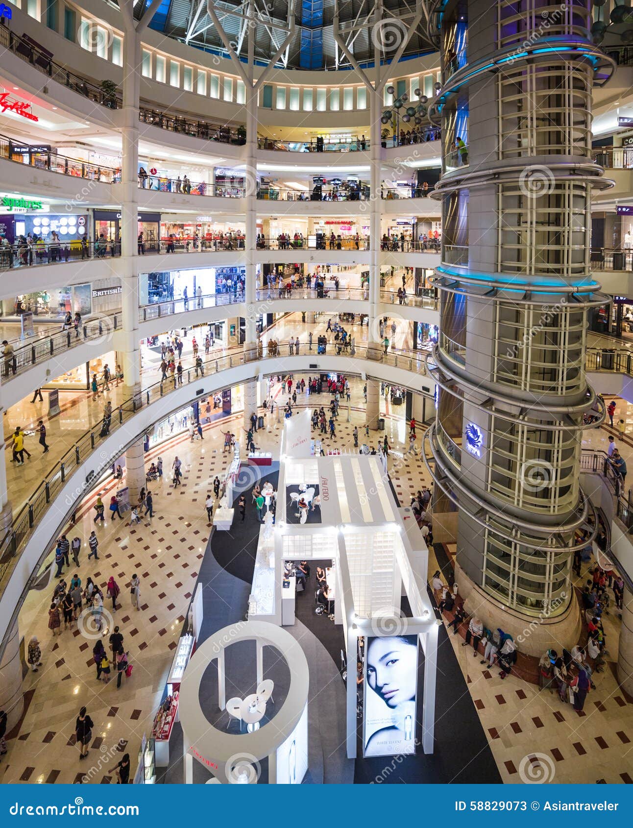 Kuala Lumpur shopping mall editorial stock photo. Image of shopping - 58829073