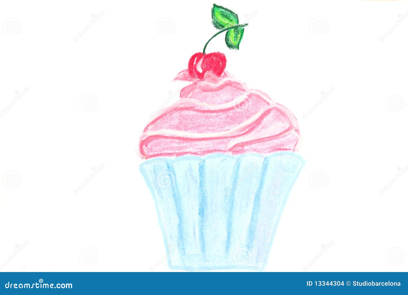 Kuchenzeichnung stock abbildung. Illustration von pink - 13344304