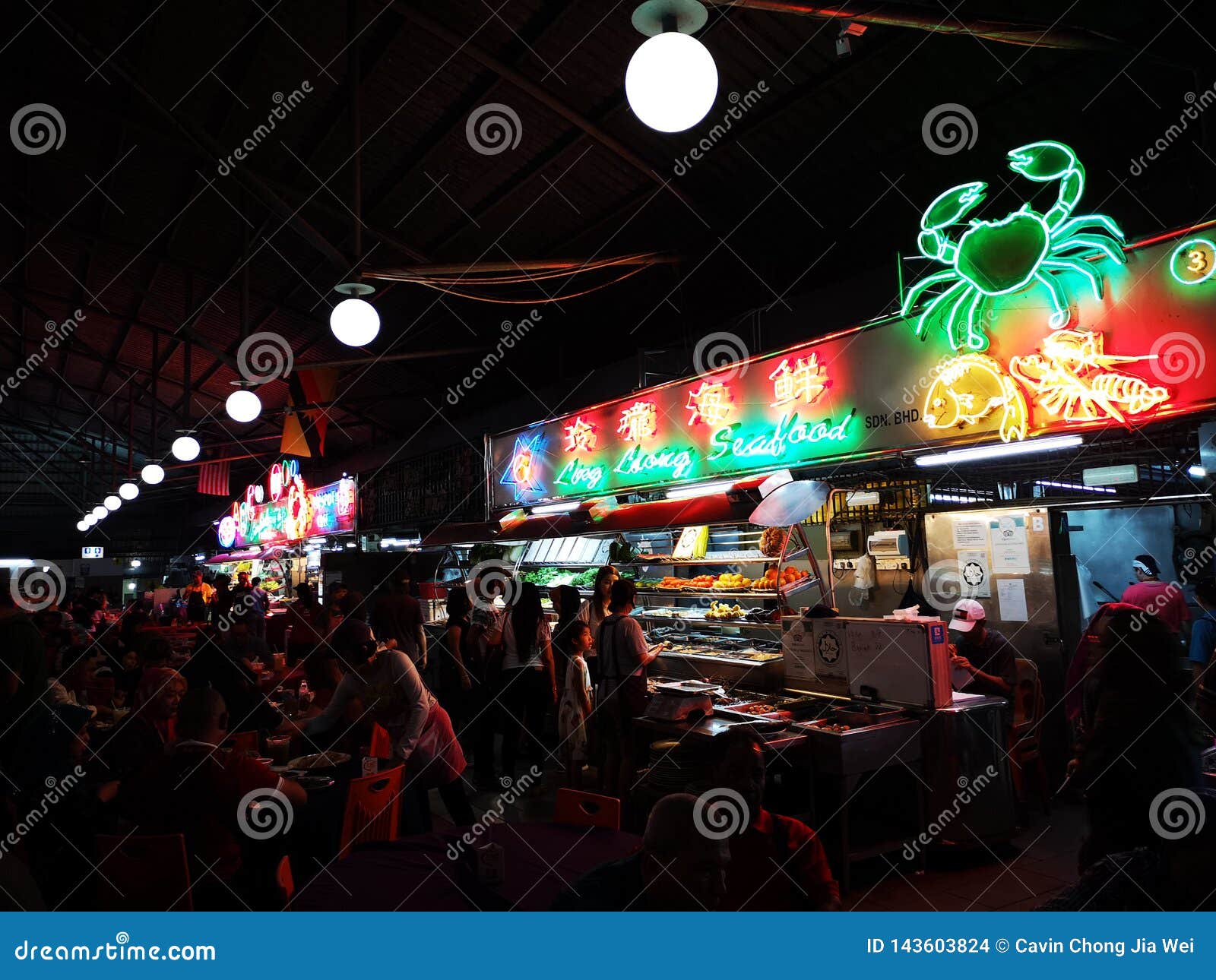 Kuching Night Market, Sea Food Editorial Stock Image - Image of stall