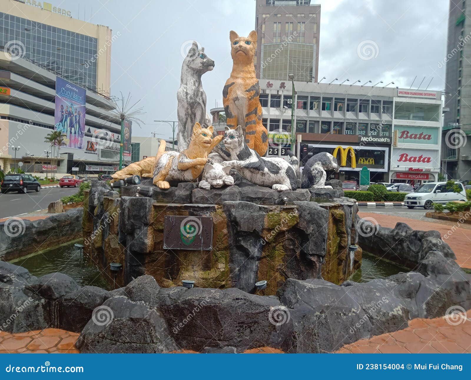 Kuching Sarawak Cat Statue Icon Editorial Stock Image - Image of statue