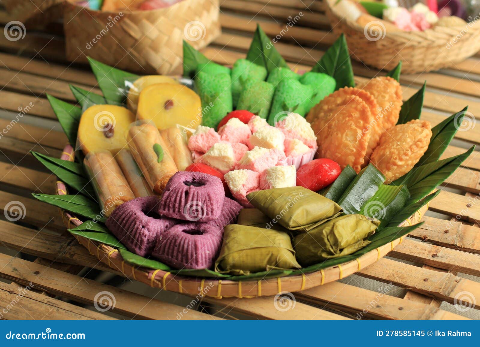 Kue Basah, Jajan Pasar Tampah Stock Image - Image of traditional ...