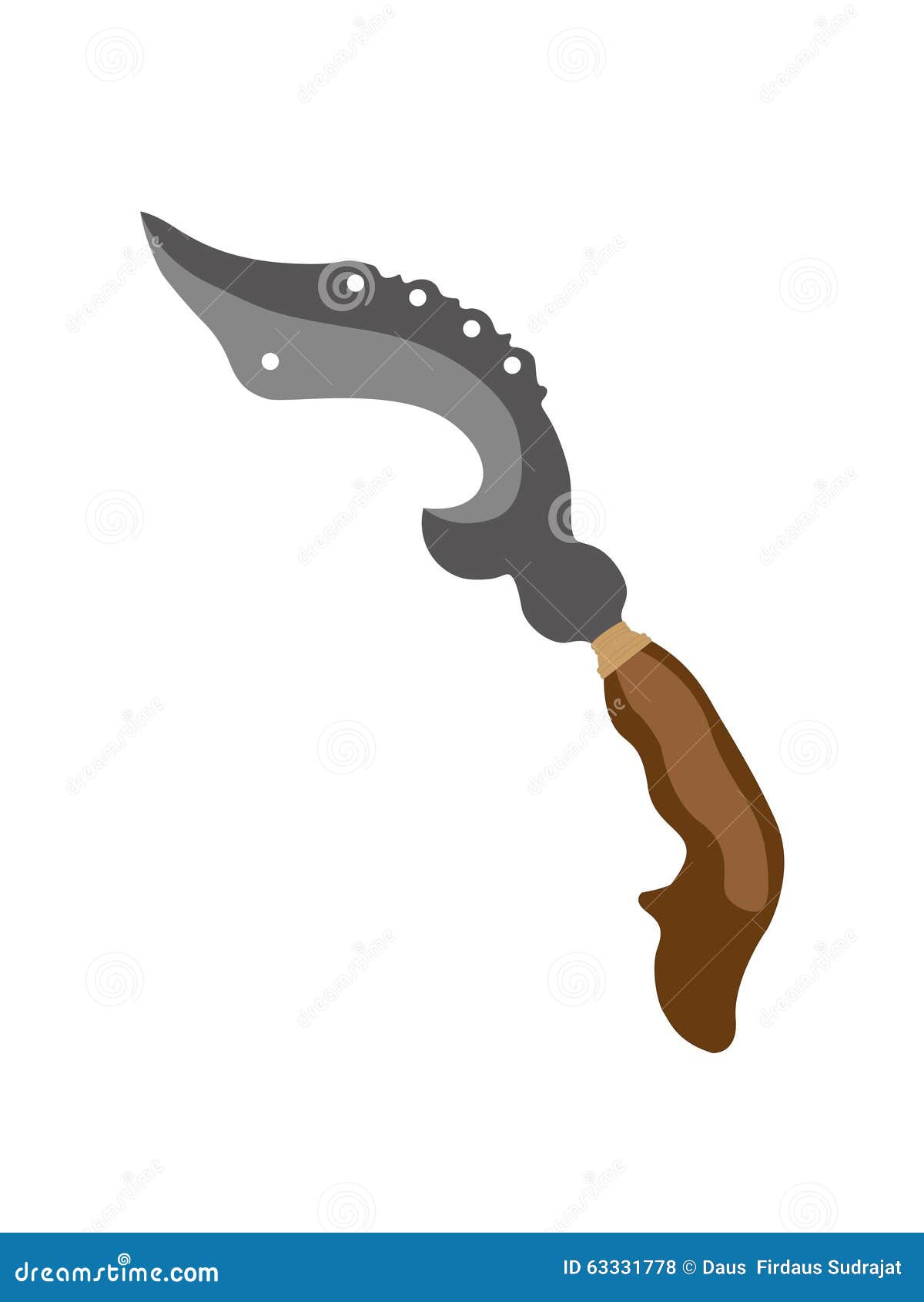 Kujang Indonesian Traditional Weapons Stock Vector ...