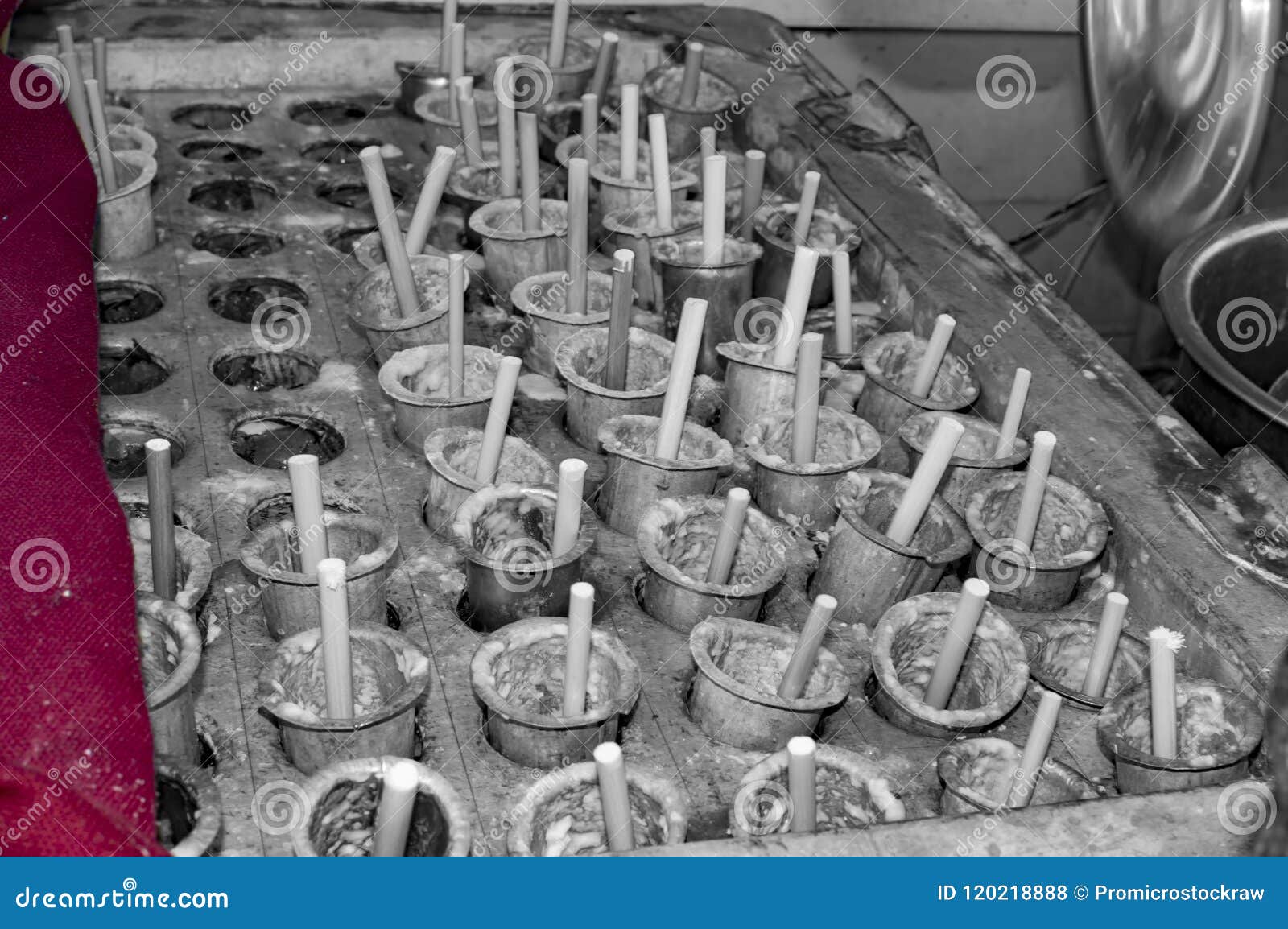 Kulfi Steel Cones with Sticks Stock Photo Image of vegetarian, street