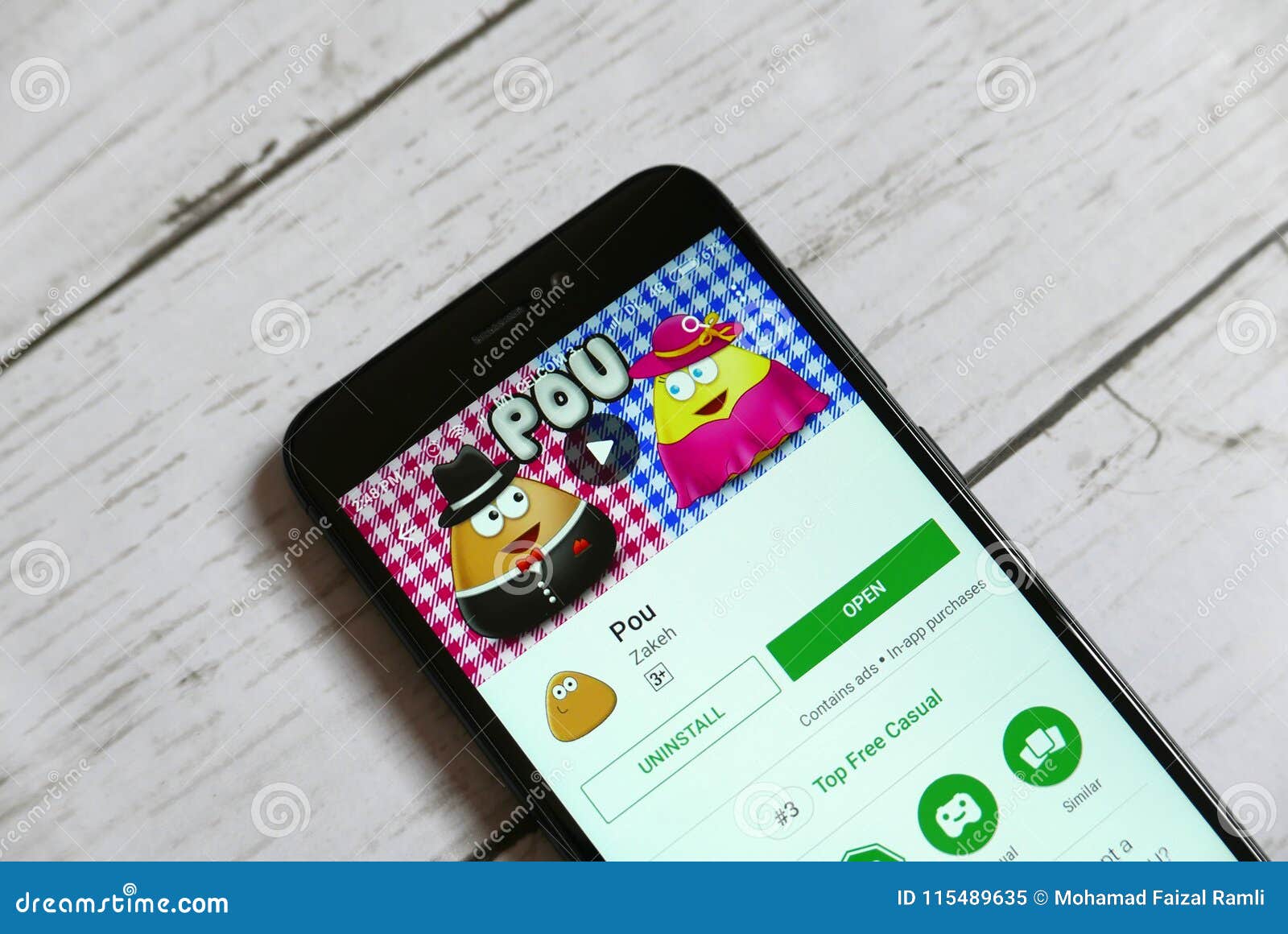 KULIM, MALÁSIA - 11 DE ABRIL DE 2018: Aplicação De Pou Em Uma Loja Do Jogo  De Google Do Androide Imagem Editorial - Imagem de popular, jogo: 115489635