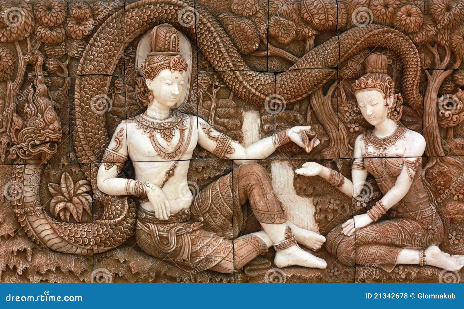 Kunst des Steins. Kunstwerke bildeten ââof Felsen im Thailand.