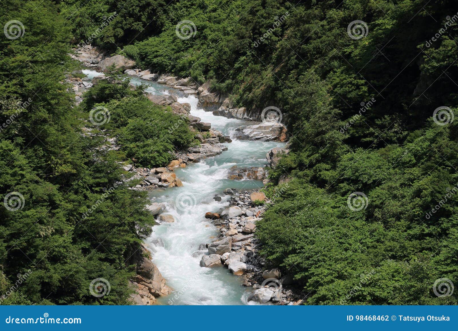 Kurobe Canyon in aummer stock photo. Image of mountain - 98468462