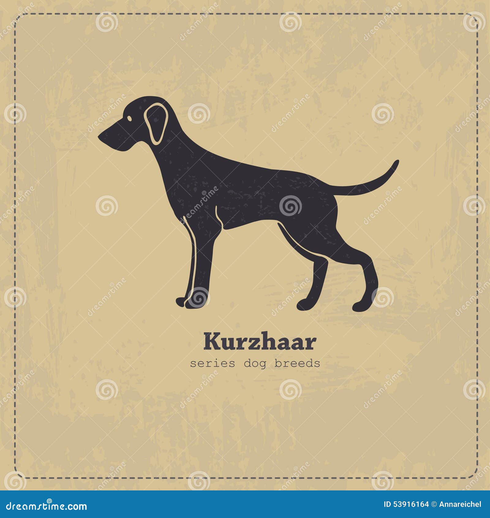 kurzhaar dog silhouette
