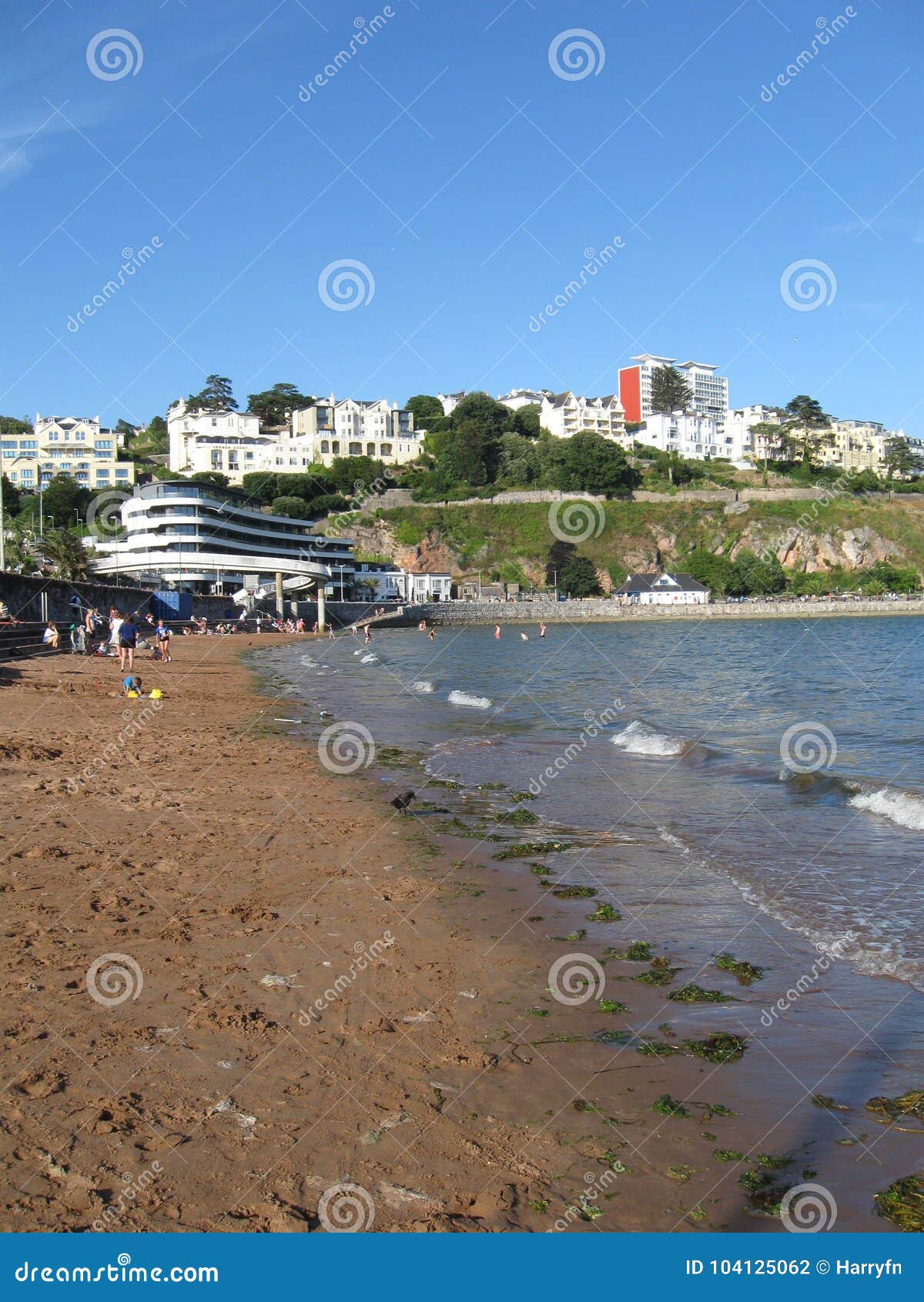Kustarchitectuur Van Torquay, Engeland Stock Foto Image of riviera