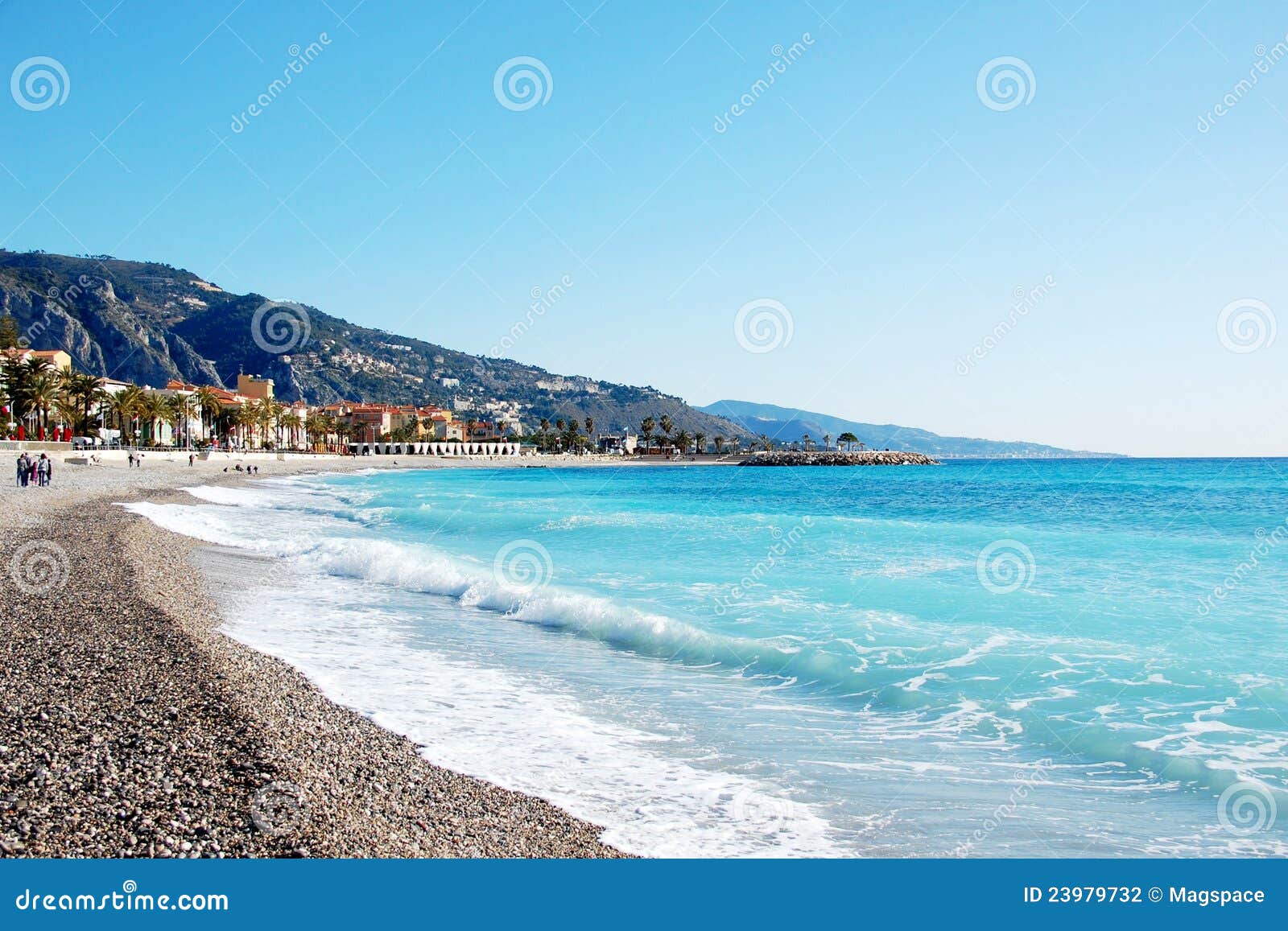 Kustlijn Van Dorp Menton - Franse Riviera - Fra Stock Foto - Image of ...