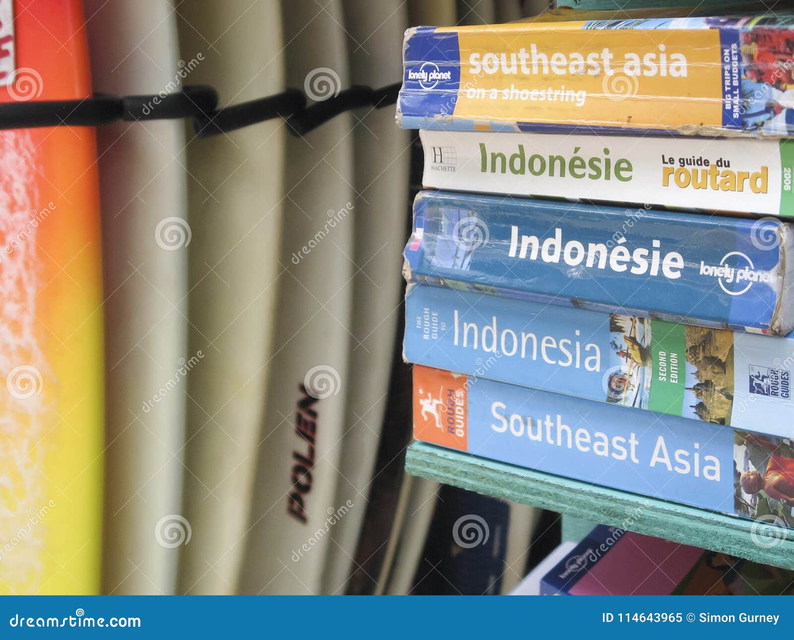 Indonesia Guide Books for Sale Kuta Beach Editorial Image - Image