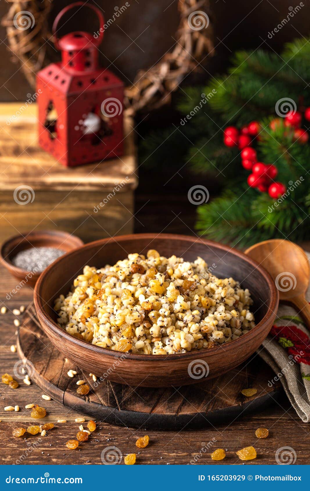 Kutia. Traditional Ukrainian Christmas Ceremonial Grain Dish with Honey ...
