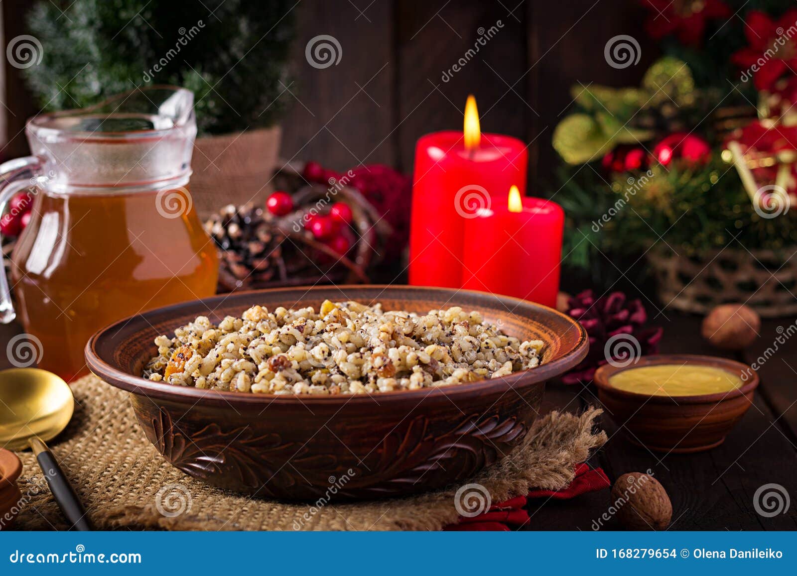 Kutya. Christmas Porridge Made of Wheat Grains, Poppy Seed, Nuts ...