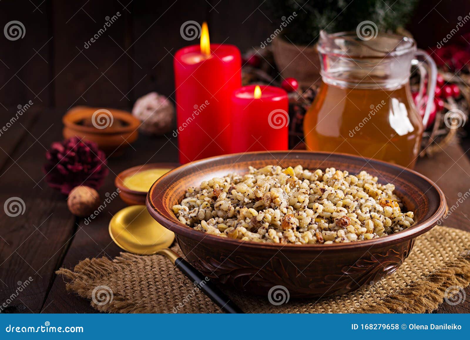 Kutya. Christmas Porridge Made of Wheat Grains, Poppy Seed, Nuts ...