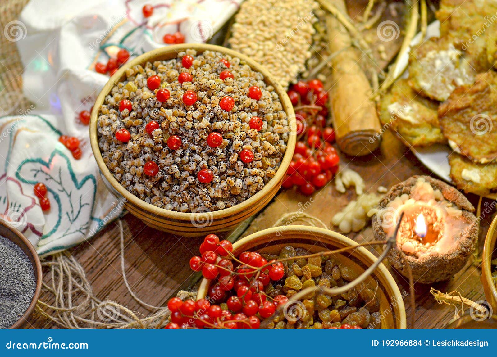 Kutya with Wheat, Walnuts and Raisin Stock Photo - Image of christmas ...