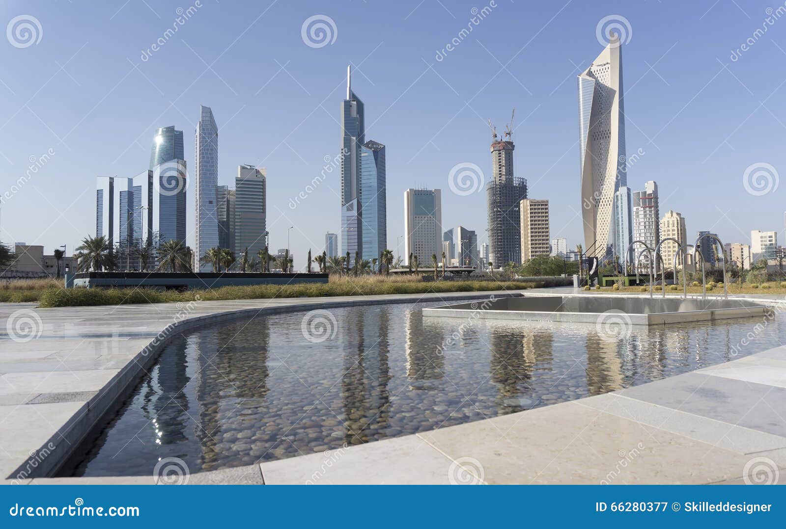 Kuwait City stock image. Image of building, kuwait, skyscrapper 66280377