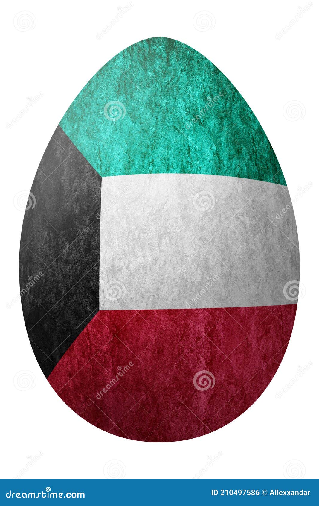 Kuwait Easter Egg, National Flag Egg Stock Illustration Illustration