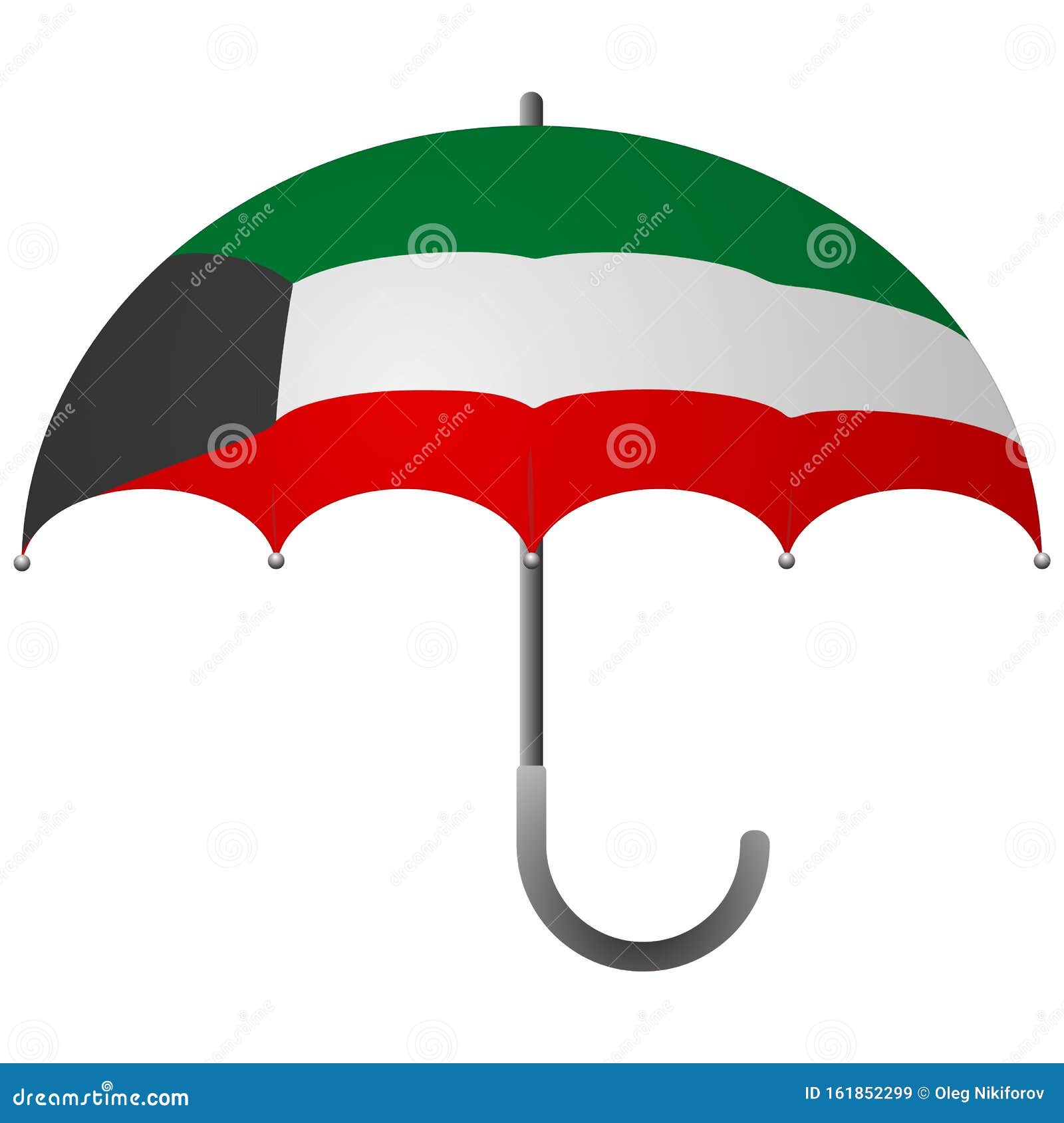 Kuwait flag umbrella stock illustration. Illustration of shield 161852299