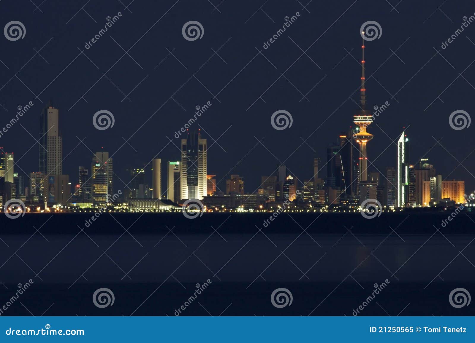 Kuwait Kuwait City Skyline Stock Image Image of light, kuwait 21250565