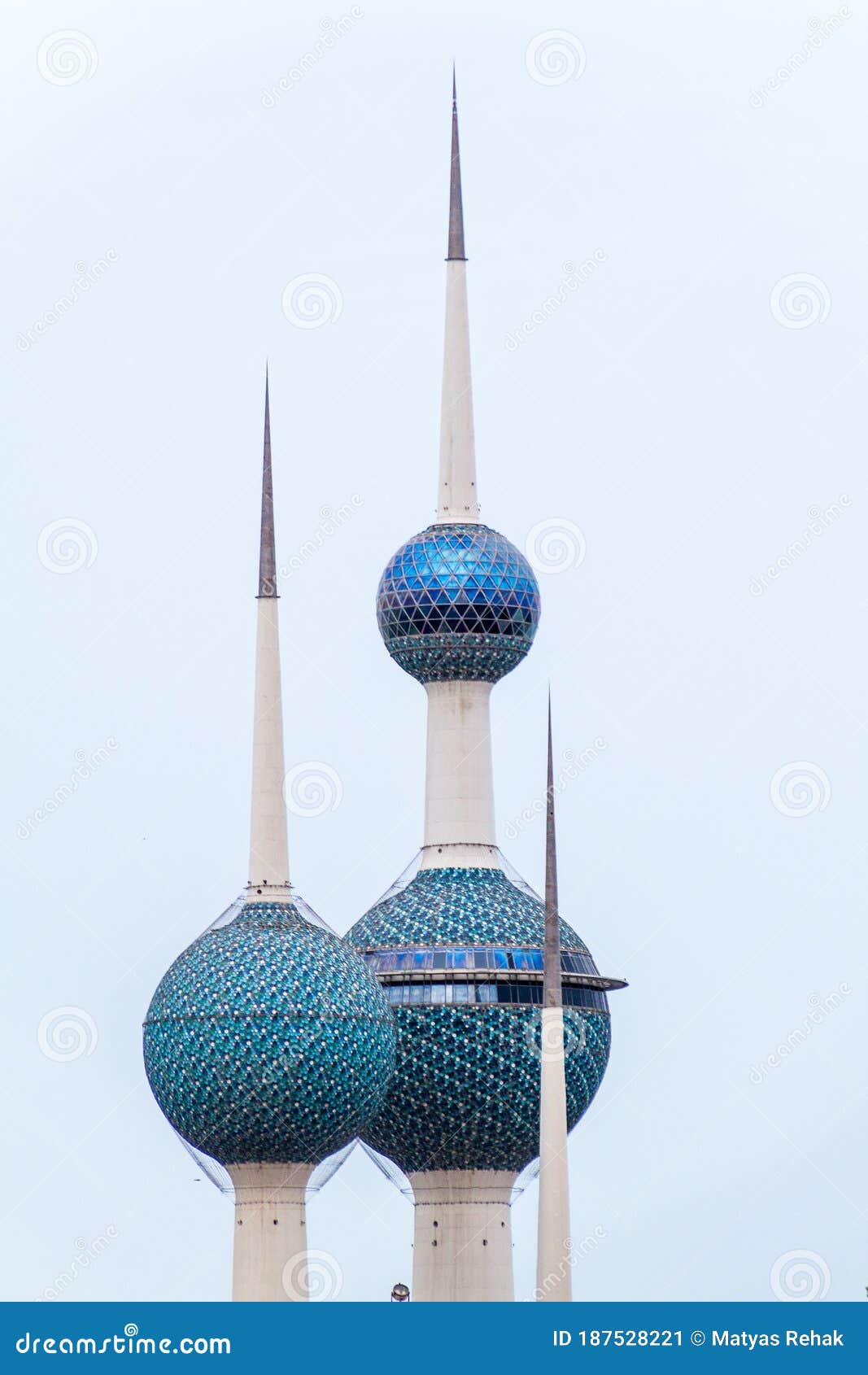 Kuwait Towers stock image. Image of tower, kuwait, east 187528221