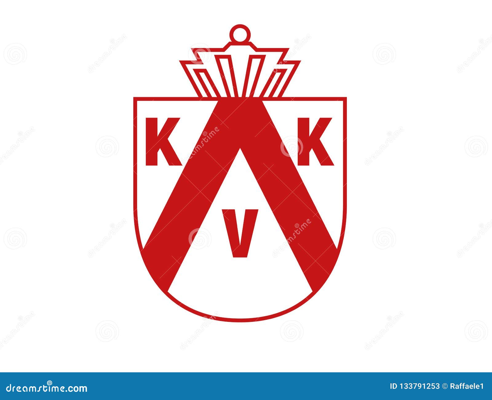 KV Kortrijk Logo editorial stock photo. Illustration of kortrijk