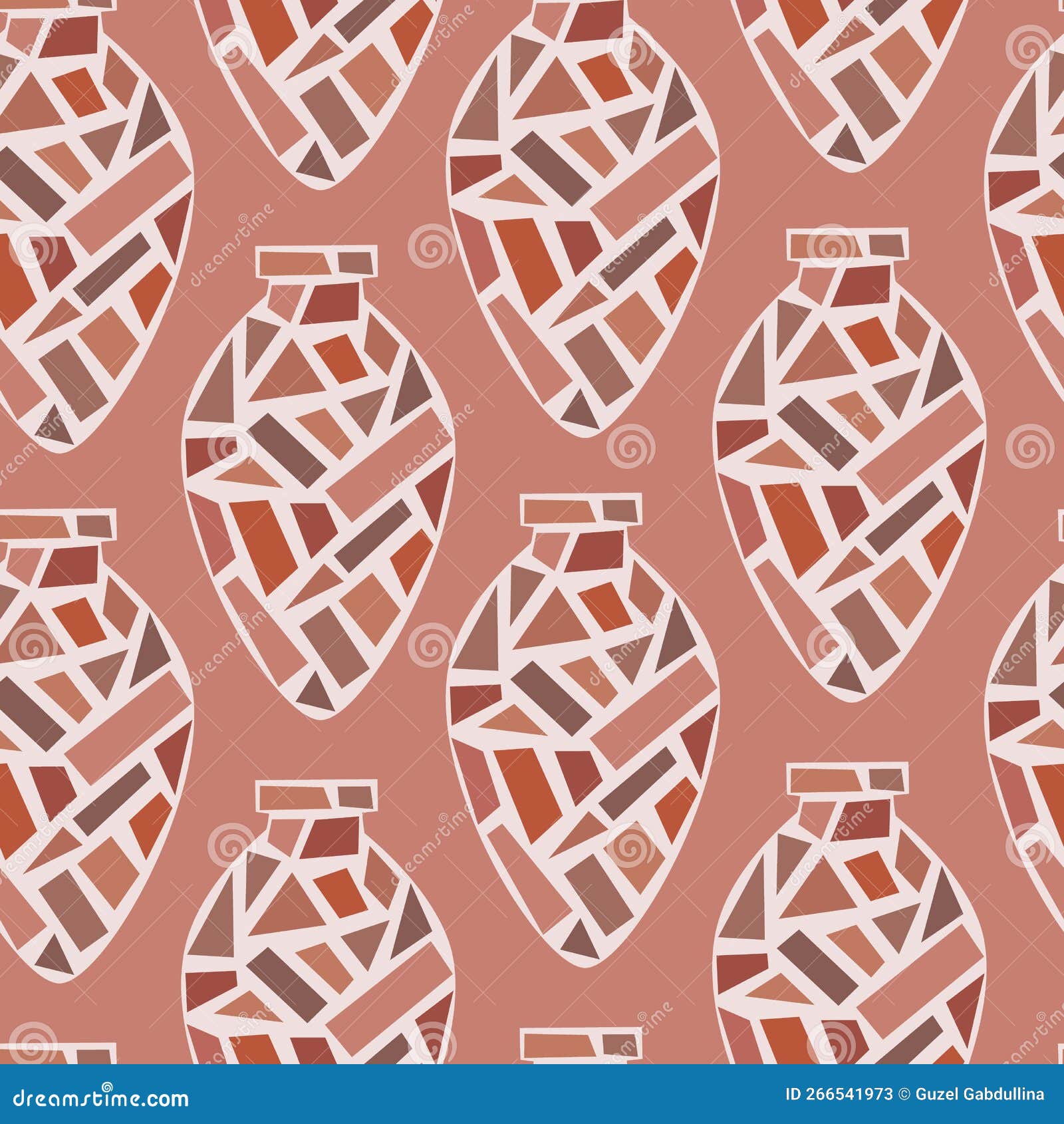 kvevri seamless  pattern. traditional georgian big clay vessel qvevri.