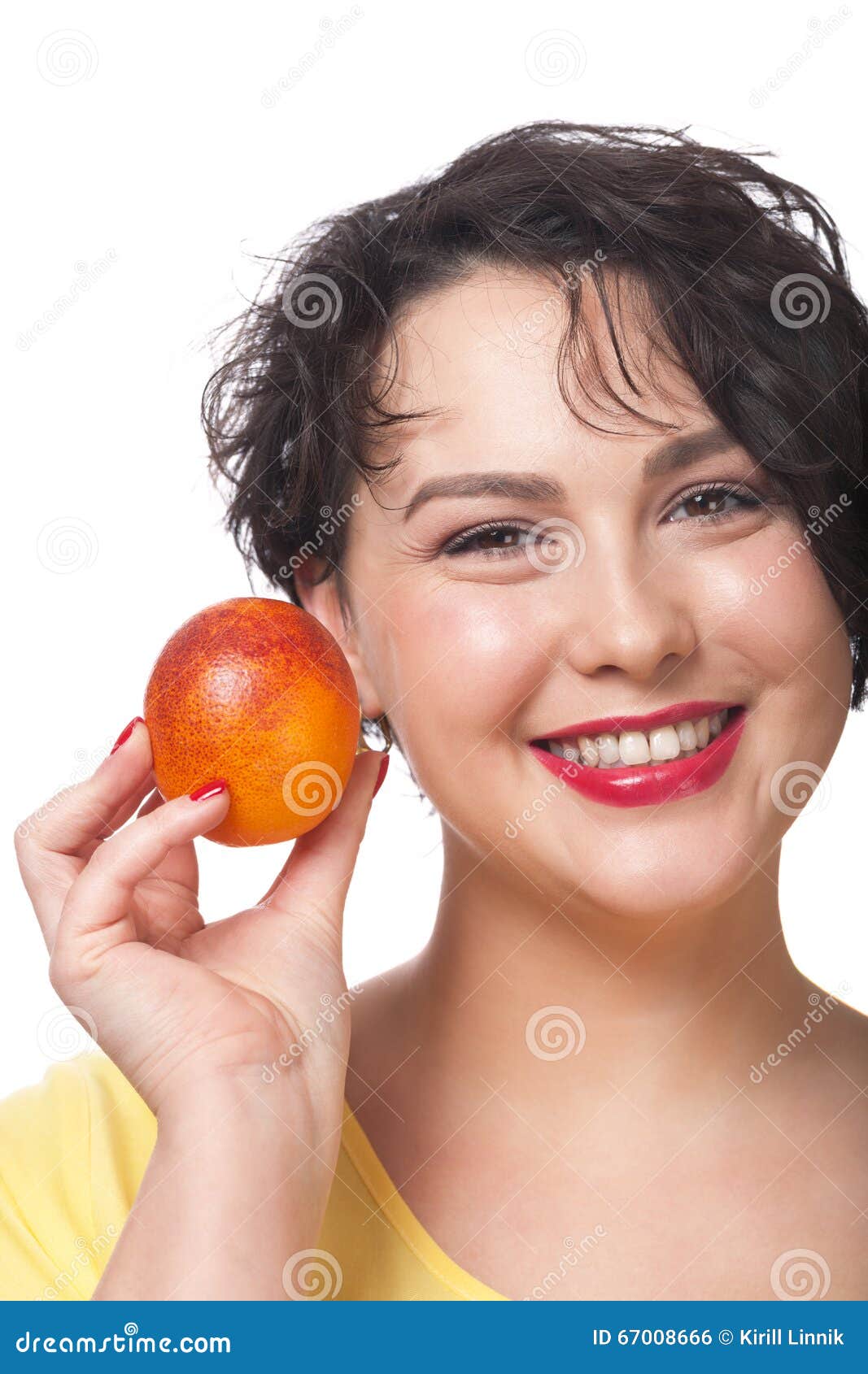 Kvinna med den röda apelsinen