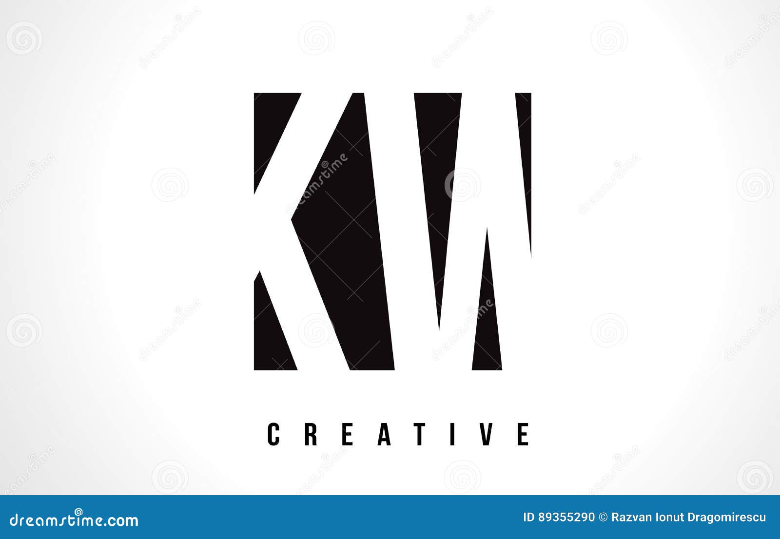 KW K W White Letter Logo Design with Black Square. Stock Vector -  Illustration of trend, text: 89355290, image size:1600x1106