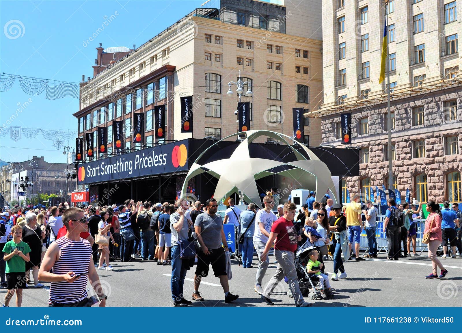Opening in Kyiv Fan Zone of the Champions League UEFA Editorial Stock Photo - Image of champion, fans:
