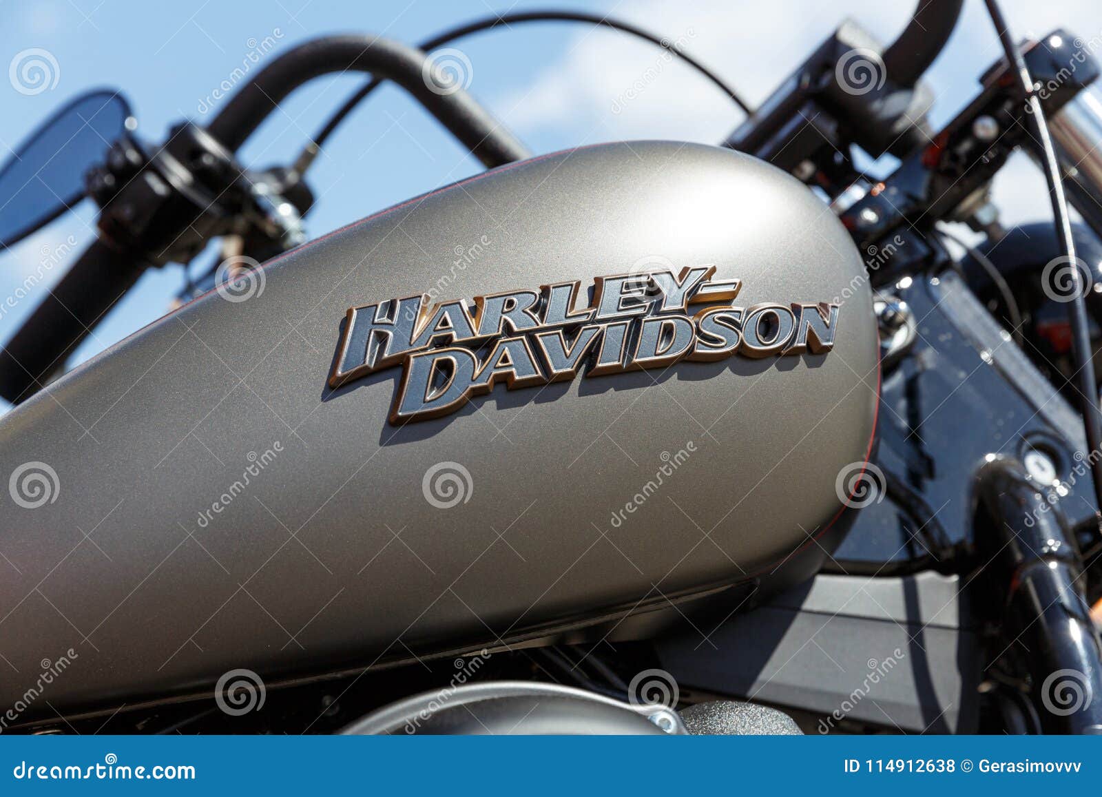 Logo Of Harley Davidson Motorcycles On A Fuel Tank Editorial Stock Photo Image Of Emblem Logo 114912638