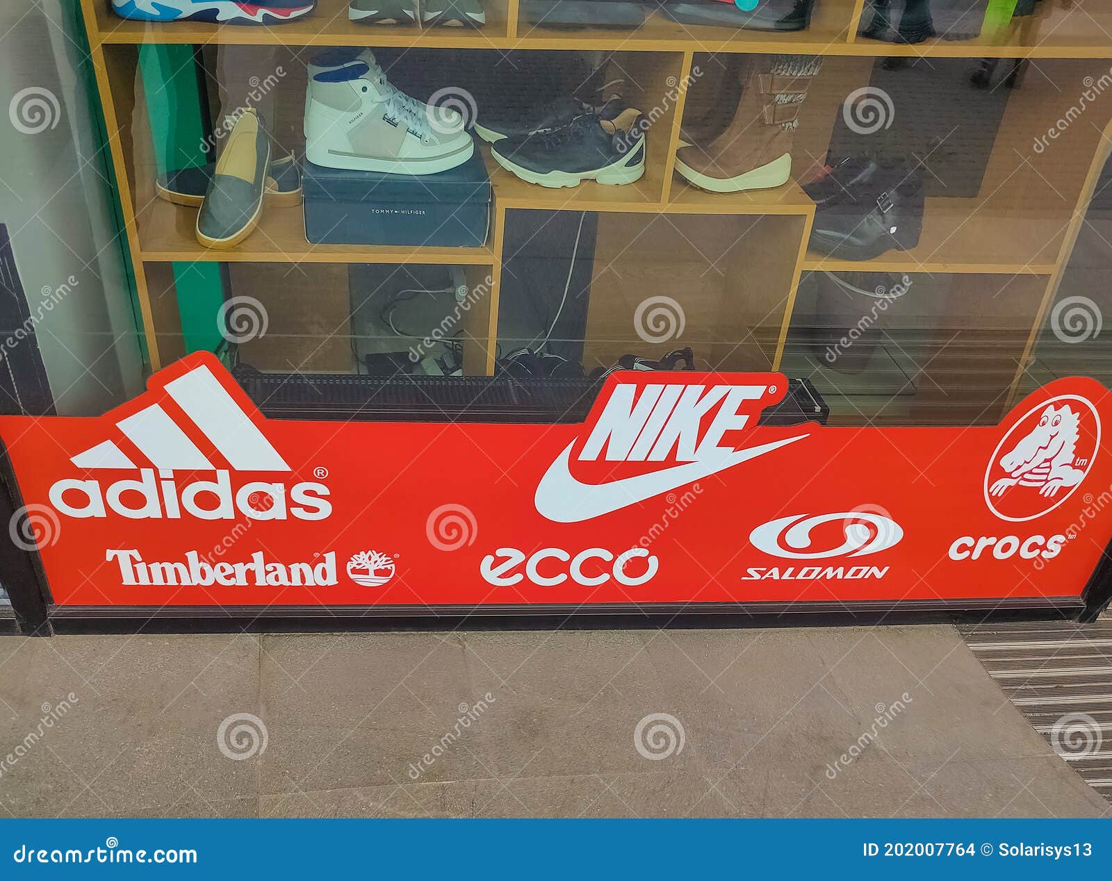 Kyiv, Ukraine - August 16, 2020: Adidas and Nike Sneakers at Street Fashion Store at Kyiv, Ukraine Stock Image - Image of clothes, athletic: 202007764