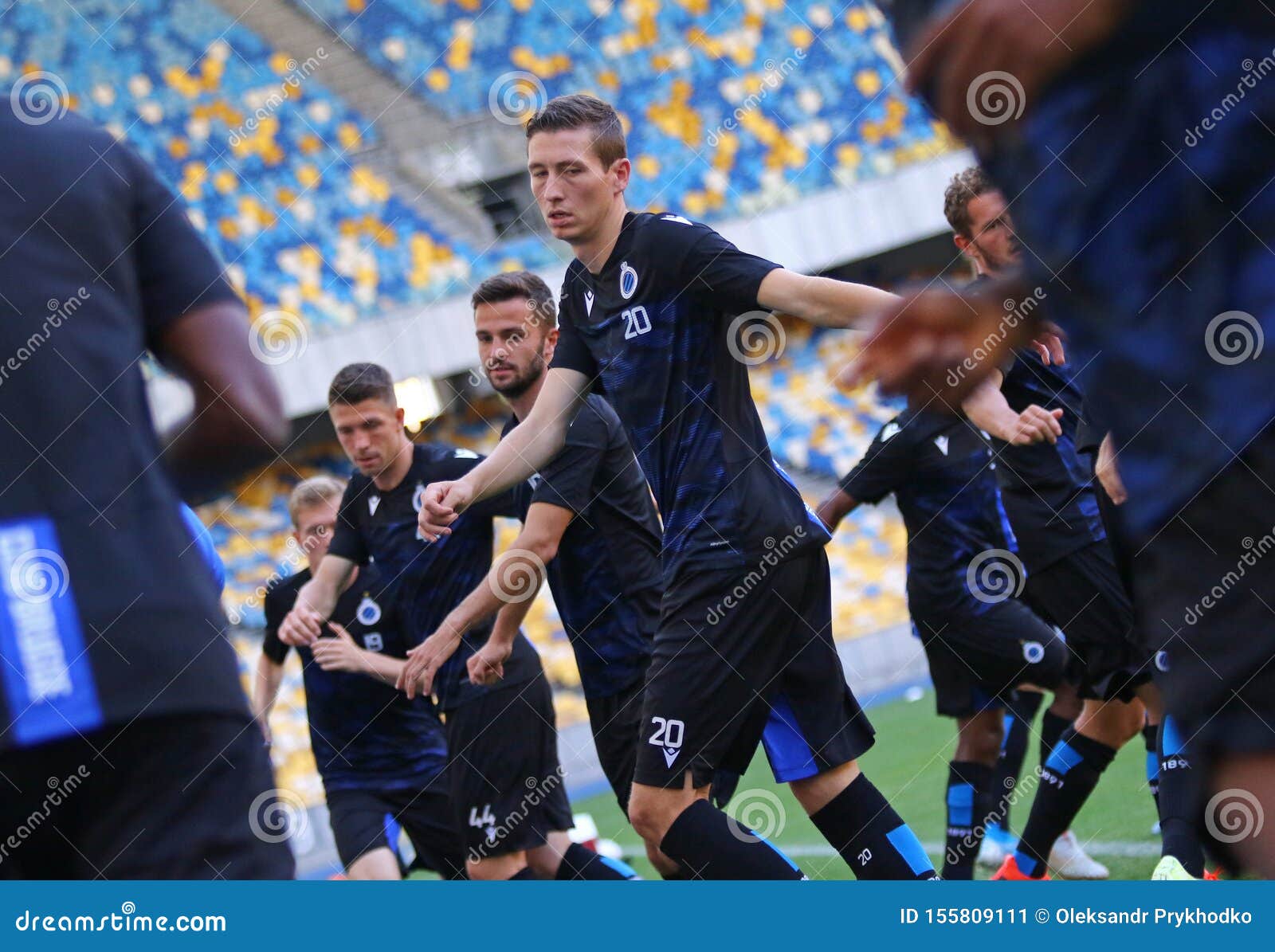 UEFA Champions League Dynamo Kyiv V Club Brugge. Pre-match Training ...