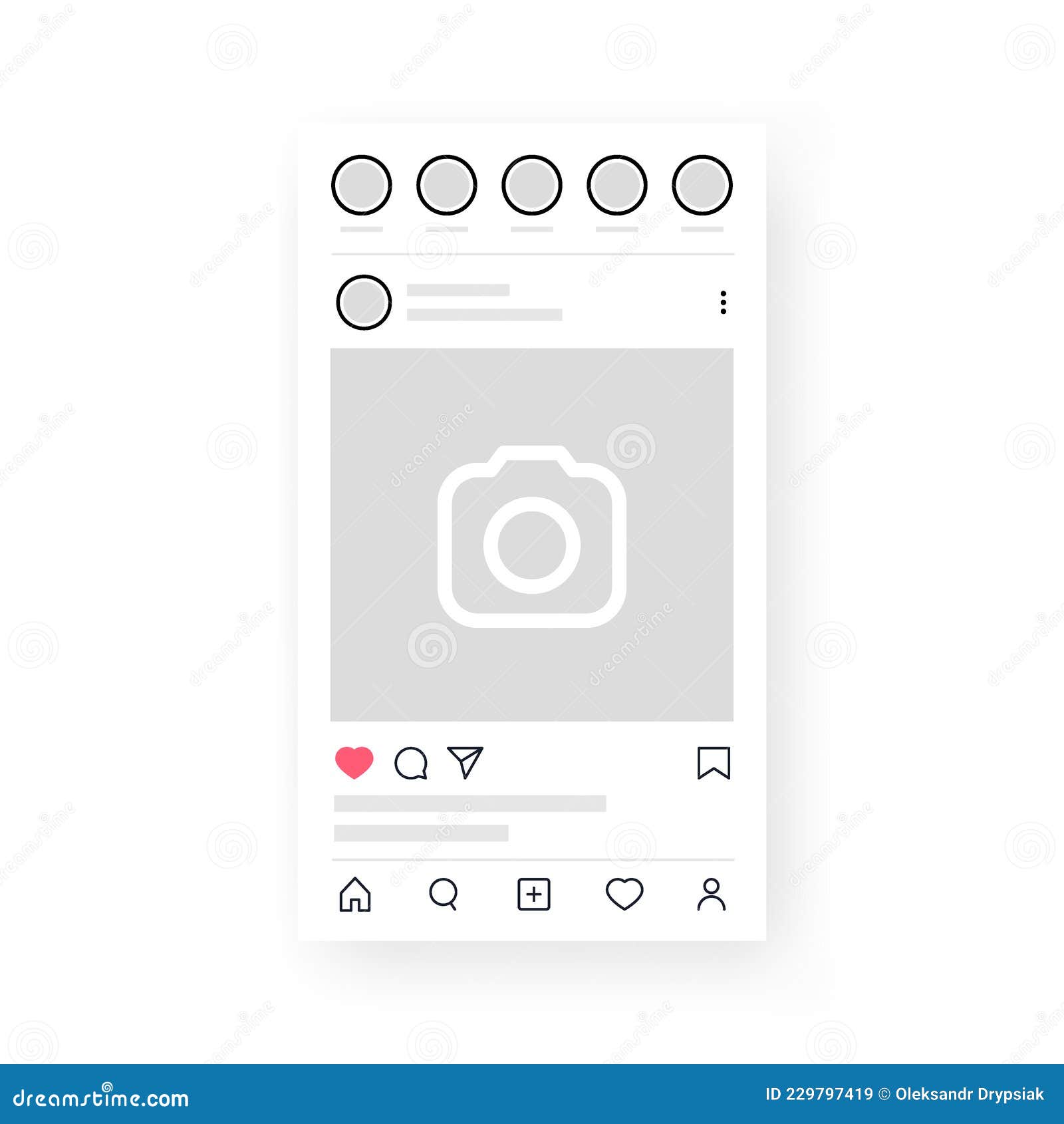 Kyiv, Ukraine - August 1, 2021: Mobile Instagram Profile As Instagram.  Interface Photo Frame Mockup Template Editorial Stock Image - Illustration  of design, internet: 229797419