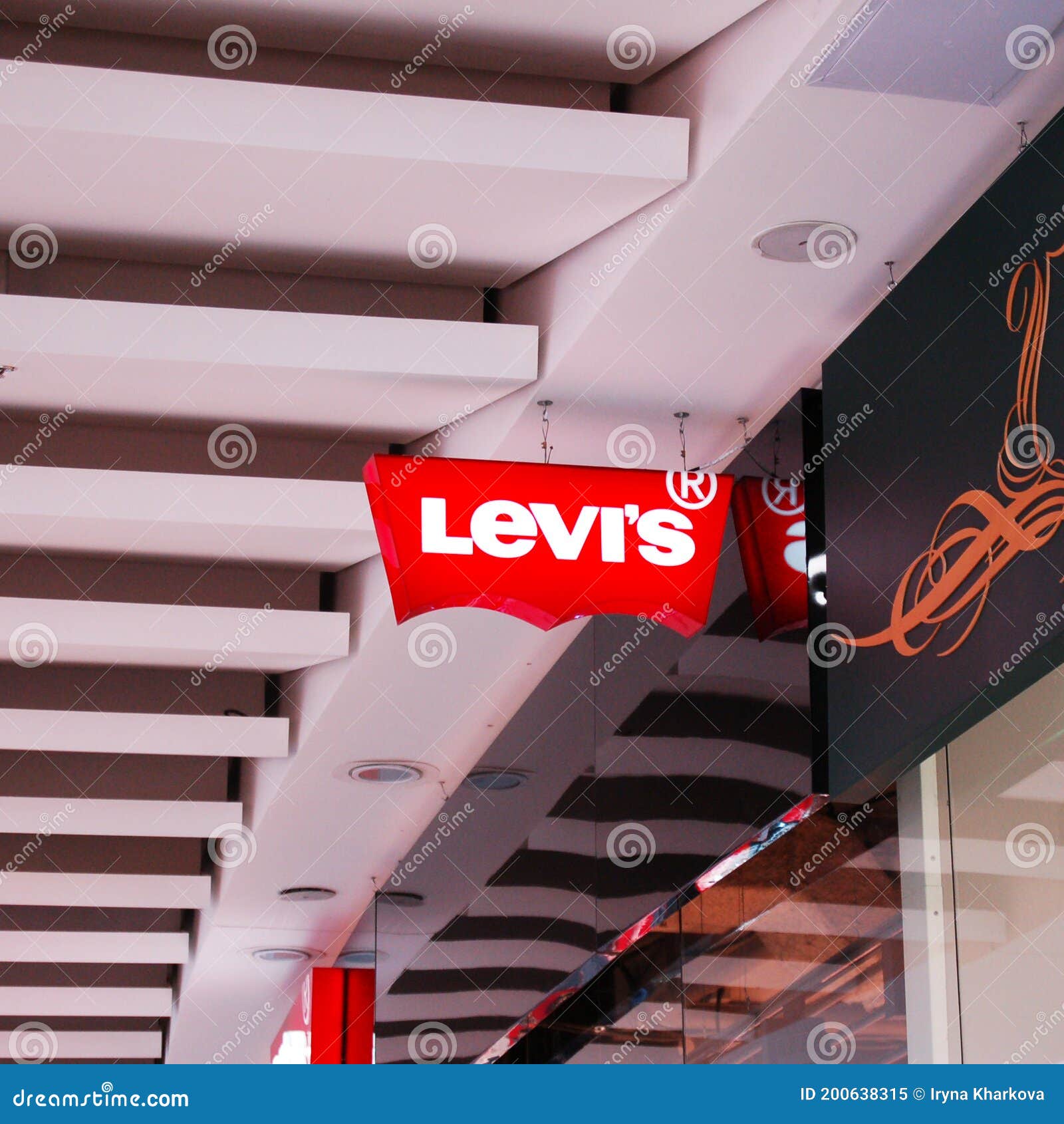 Kyiv, Ukraine. Logo of the Levis Levi Jeans Store. American Clothing  Company for Denim Jeans Editorial Image - Image of product, jean: 200638315