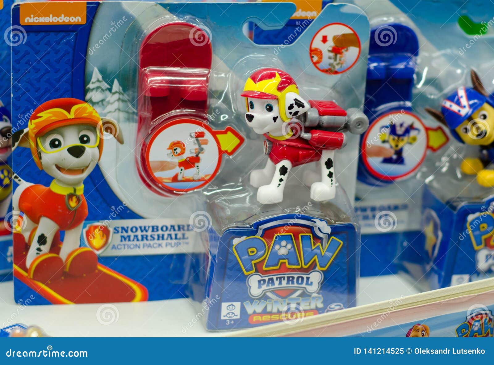 Kyiv, Ukraine - March 24, 2018: PAW Patrol Toys for Sale in the Supermarket Stand Editorial Image - Image of patrol, logo: