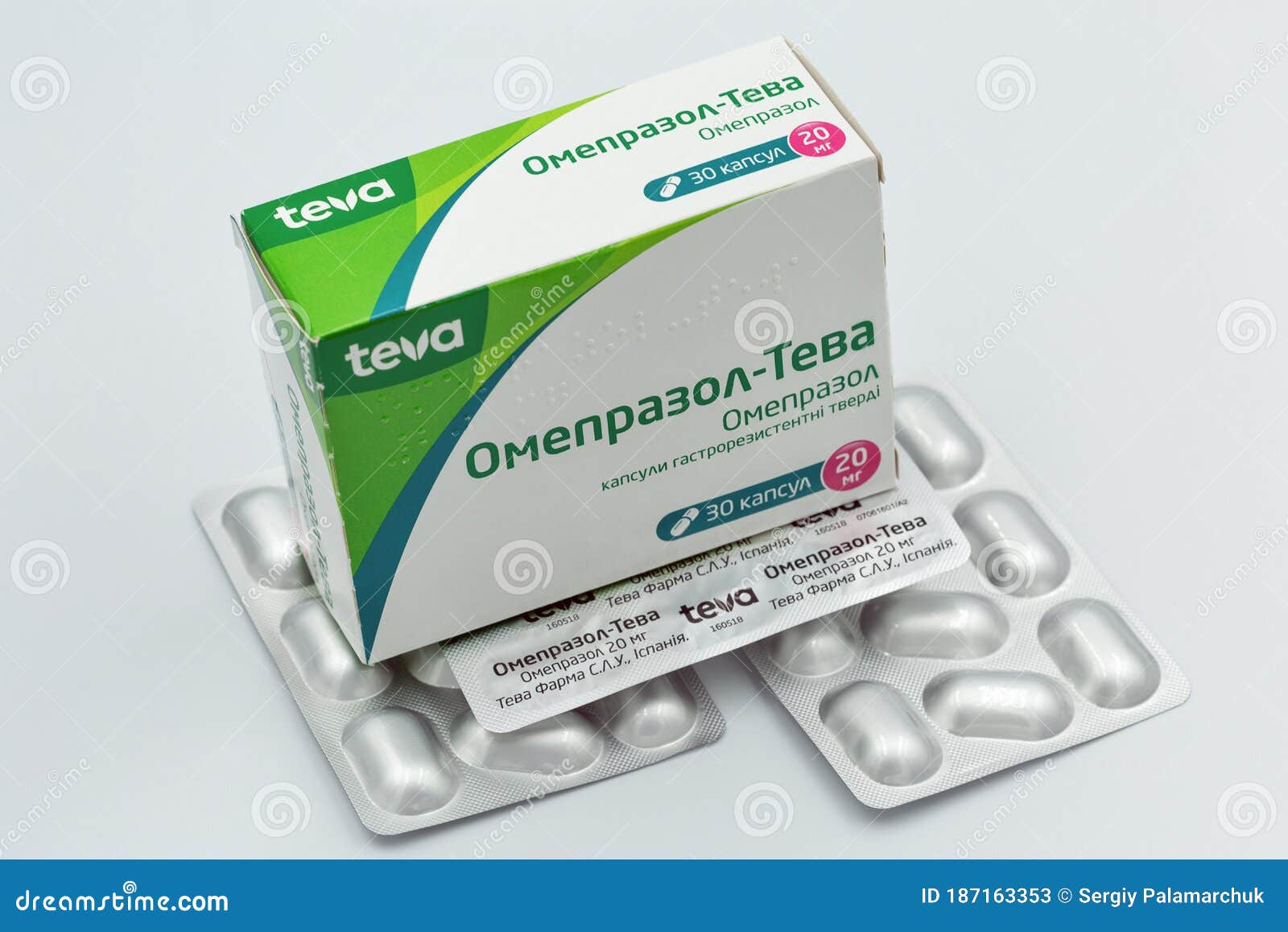 Omeprazole Generic Drug Box by Teva Closeup Against White Editorial Stock  Photo - Image of medical, gastroesophageal: 187163353