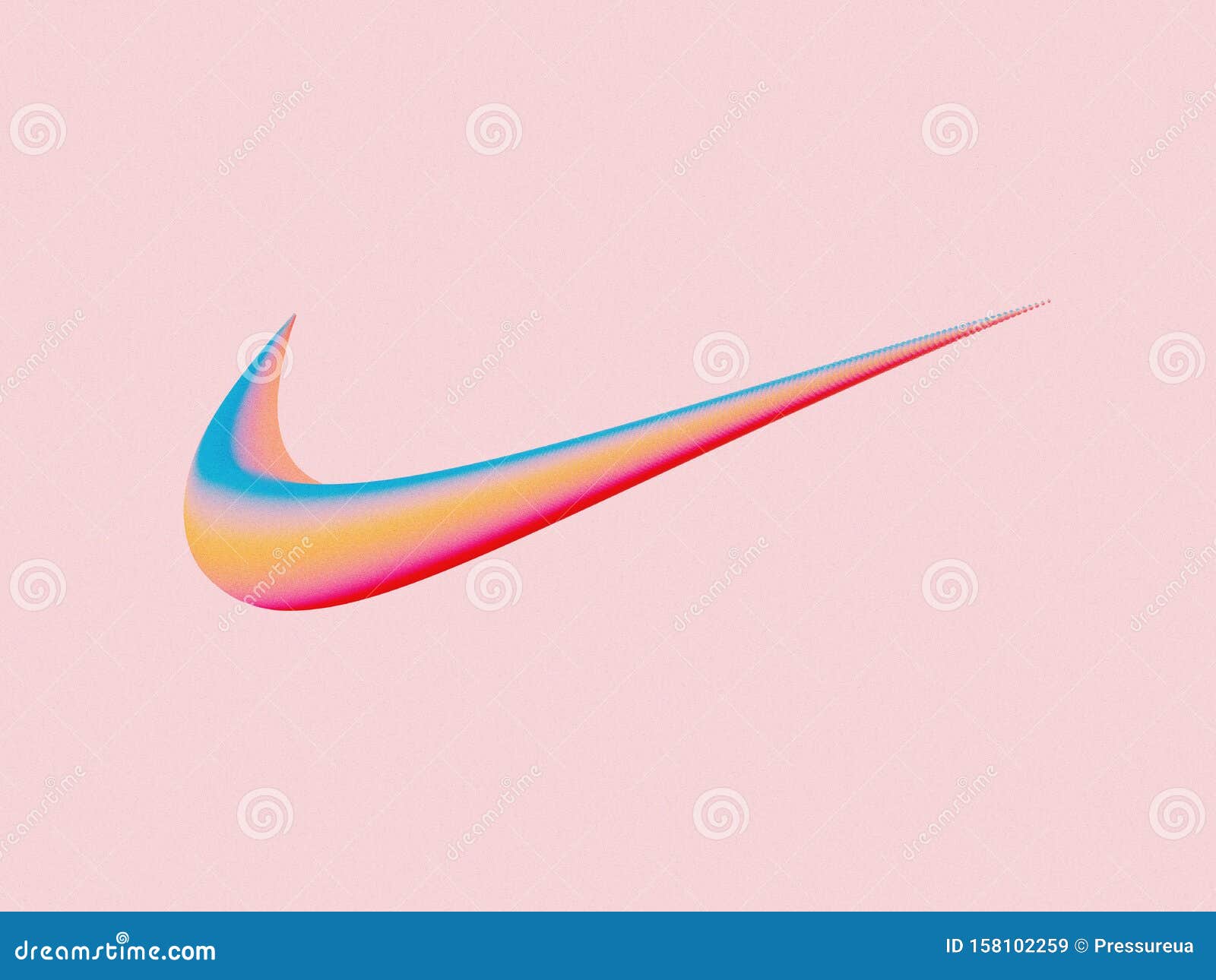 Escudriñar consola ganar Multicolored Nike Swoosh Logo Illustration Editorial Stock Image -  Illustration of color, design: 158102259