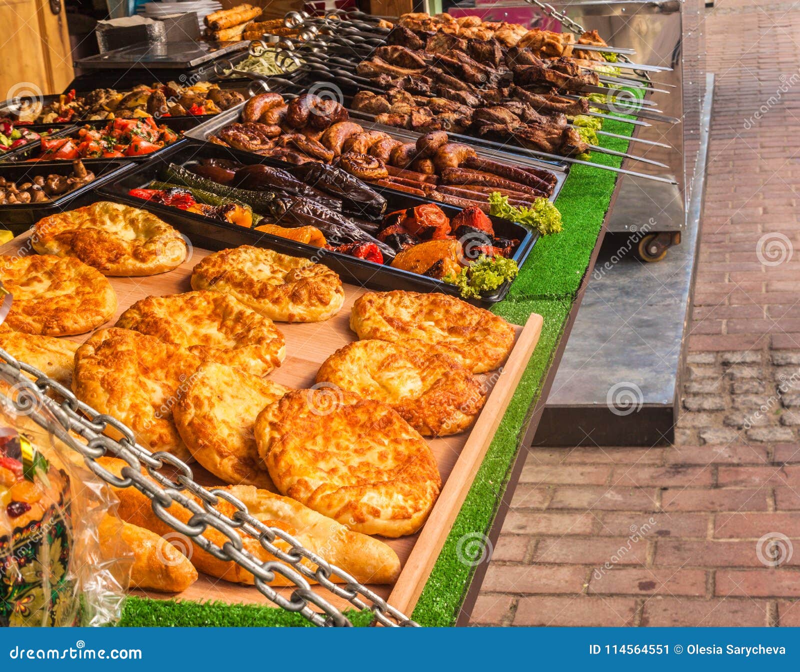 KYIV, UKRAINE: Street Food on Ukrainian Festival of Easter Eggs