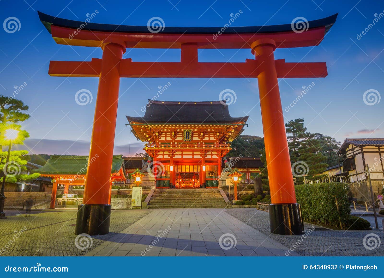 kyoto, japan at fushimi inari shrine.