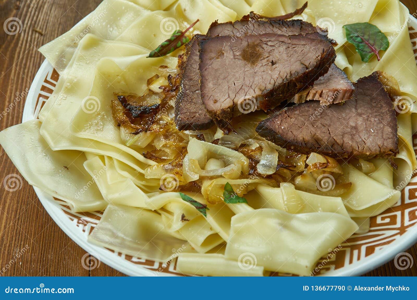Kyrgyz Besh barmak stock photo. Image of pasta, baltic - 136677790