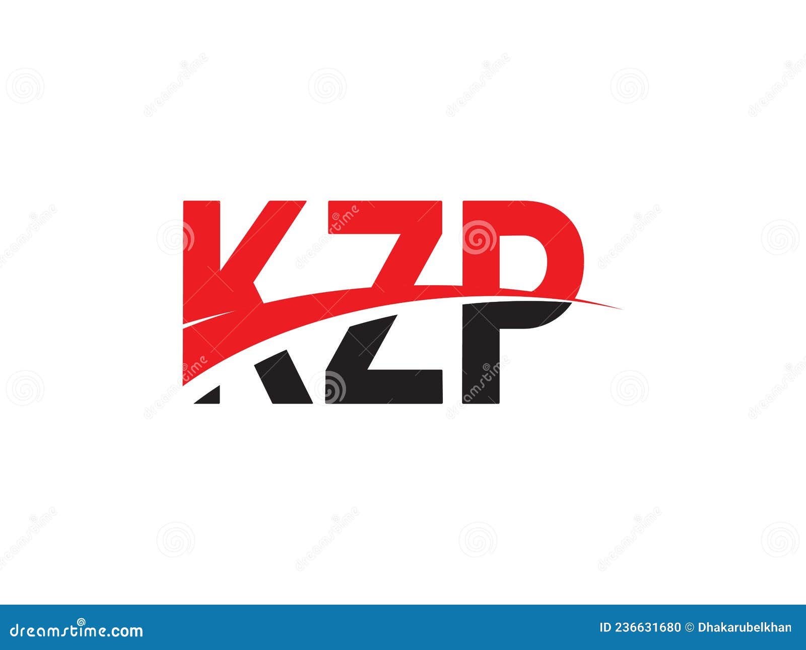 KZP Letter Initial Logo Design Stock Vector - Illustration of logo ...
