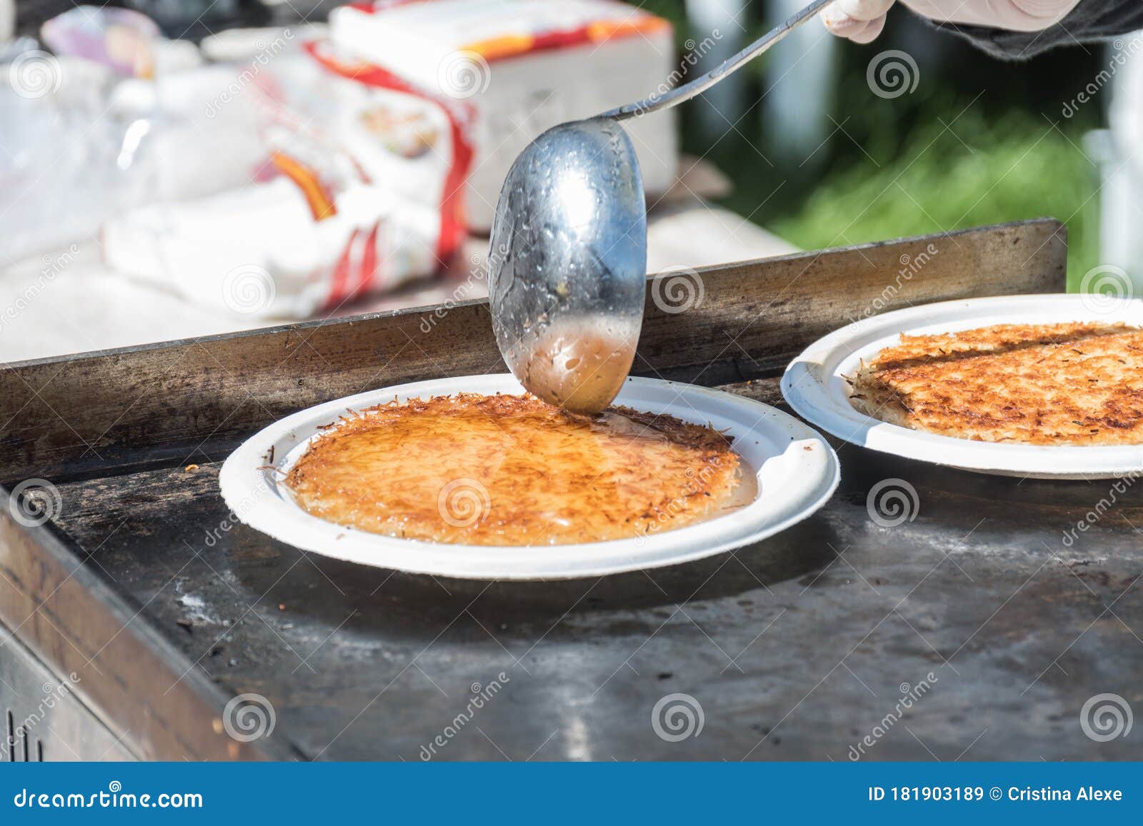 Künefe, Sweet and Savory Levantine Cheese Pastry, Turkish Dessert Specific and Traditional