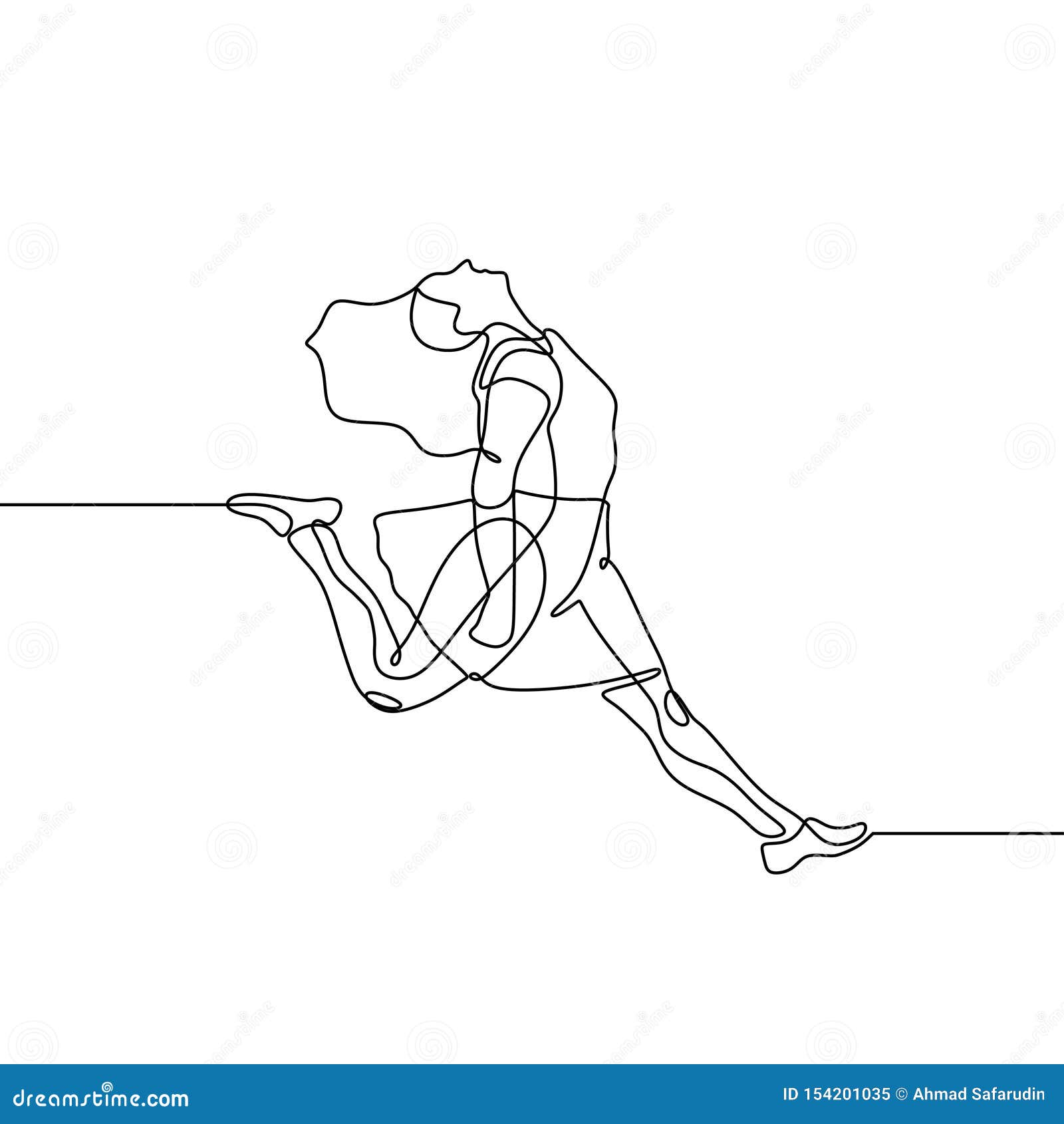 Desenho De Uma Linha De Um Atleta Que Corre Rápido. Desenho Contínuo De Uma  única Linha De Uma Mulher Em Movimento Rápido Nos Espo Ilustração do Vetor  - Ilustração de creativo, corrida