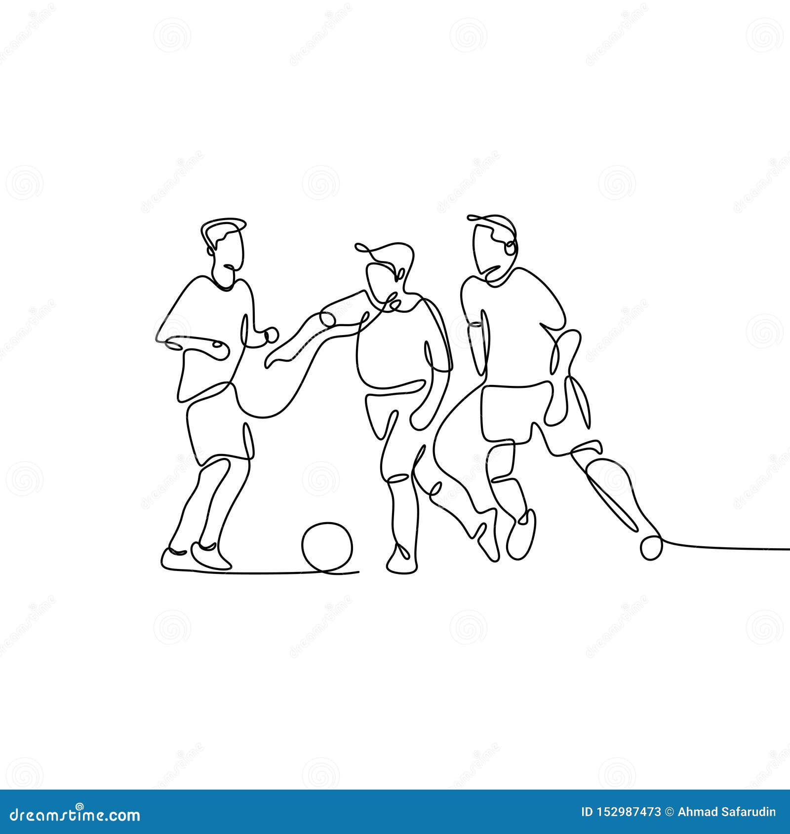 A Lápis Desenho Contínuo De Jogadores De Futebol De Corrida Do Futebol  Jogadores De Futebol Que Retrocedem O Jogo De F?sforo Do F Ilustração do  Vetor - Ilustração de ativo, ostentar: 152987473