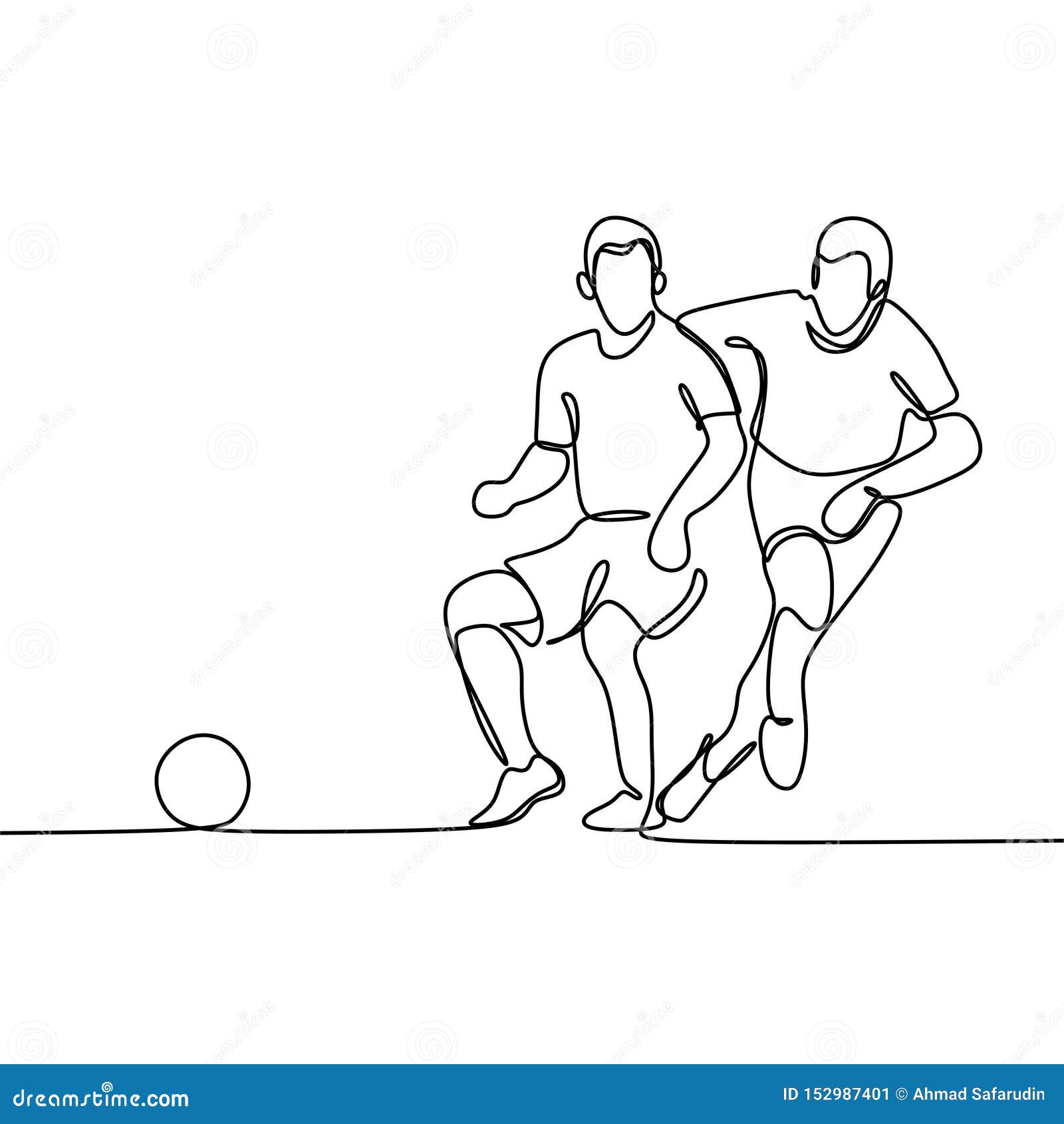 A Lápis Desenho Contínuo De Jogadores De Futebol De Corrida Do Futebol  Jogadores De Futebol Que Retrocedem O Jogo De F?sforo Do F Ilustração do  Vetor - Ilustração de ativo, ostentar: 152987473