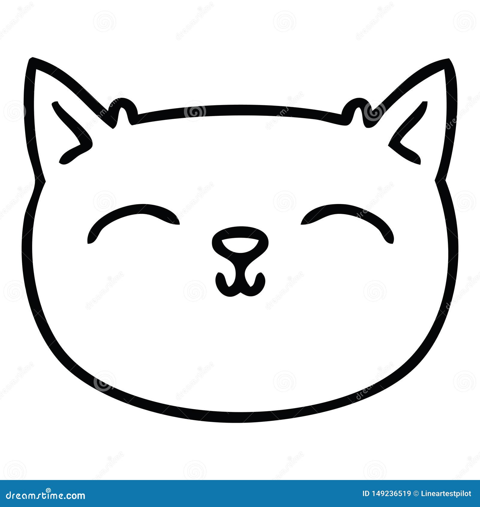 Desenho Simples Da Cara Do Cão Dos Desenhos Animados Ilustração do