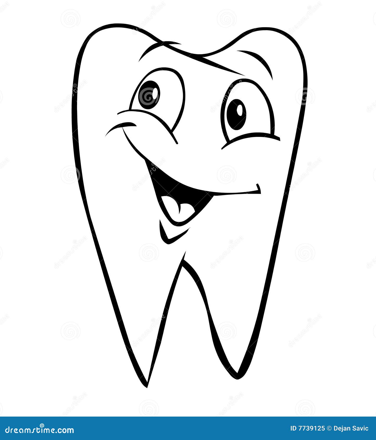 lächelnder zahn stock abbildung illustration von kunst