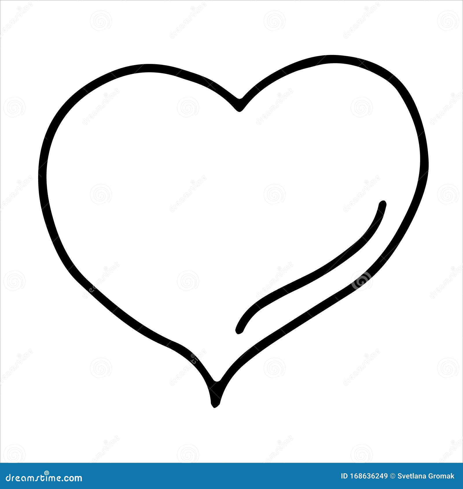 Línea De Dibujo De La Mano Del Corazón Zumbidos Corazón Aislado Sobre Fondo  Blanco Amor, Día De San Valentín 14 De Febrero Ilustr Ilustración del  Vector - Ilustración de forma, muestra: 168636249