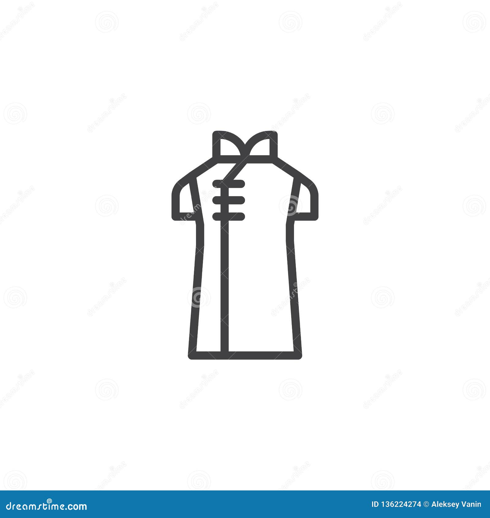 Línea de ropa china icono ilustración del vector. Ilustración lineal 136224274